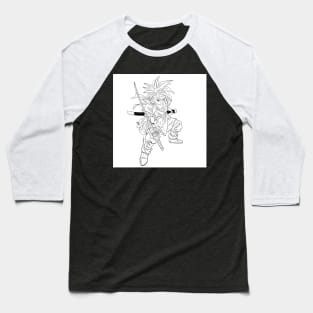 crono the chrono traveler ecopop line art design Baseball T-Shirt